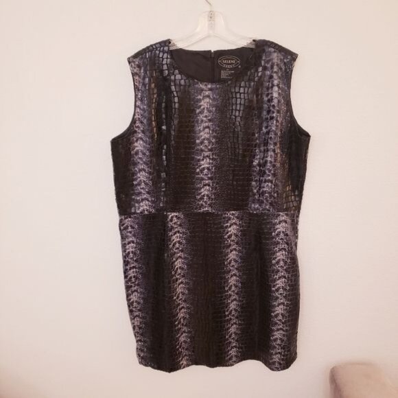 Selene Sport Coat and Dress in Grey Reptile Print Coat and Dress Suit Size 2X EU - Picture 6 of 12